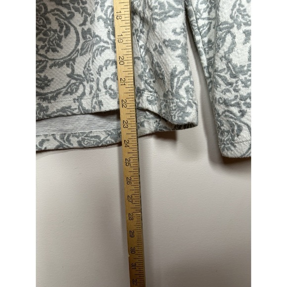 Zac & Rachel Sweatshirt Women's Gray Floral Long Sleeve Crew Neck Size Large - Picture 9 of 11